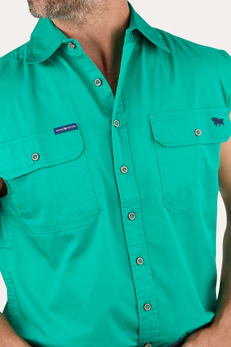 Rob Roy Mens Sleeveless Full Button Work Shirt - Image 23