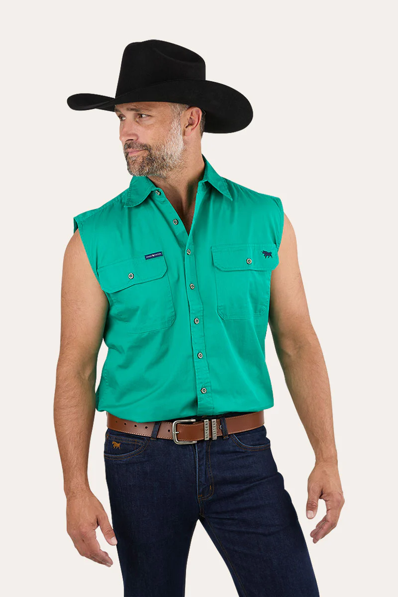 Rob Roy Mens Sleeveless Full Button Work Shirt - Image 24
