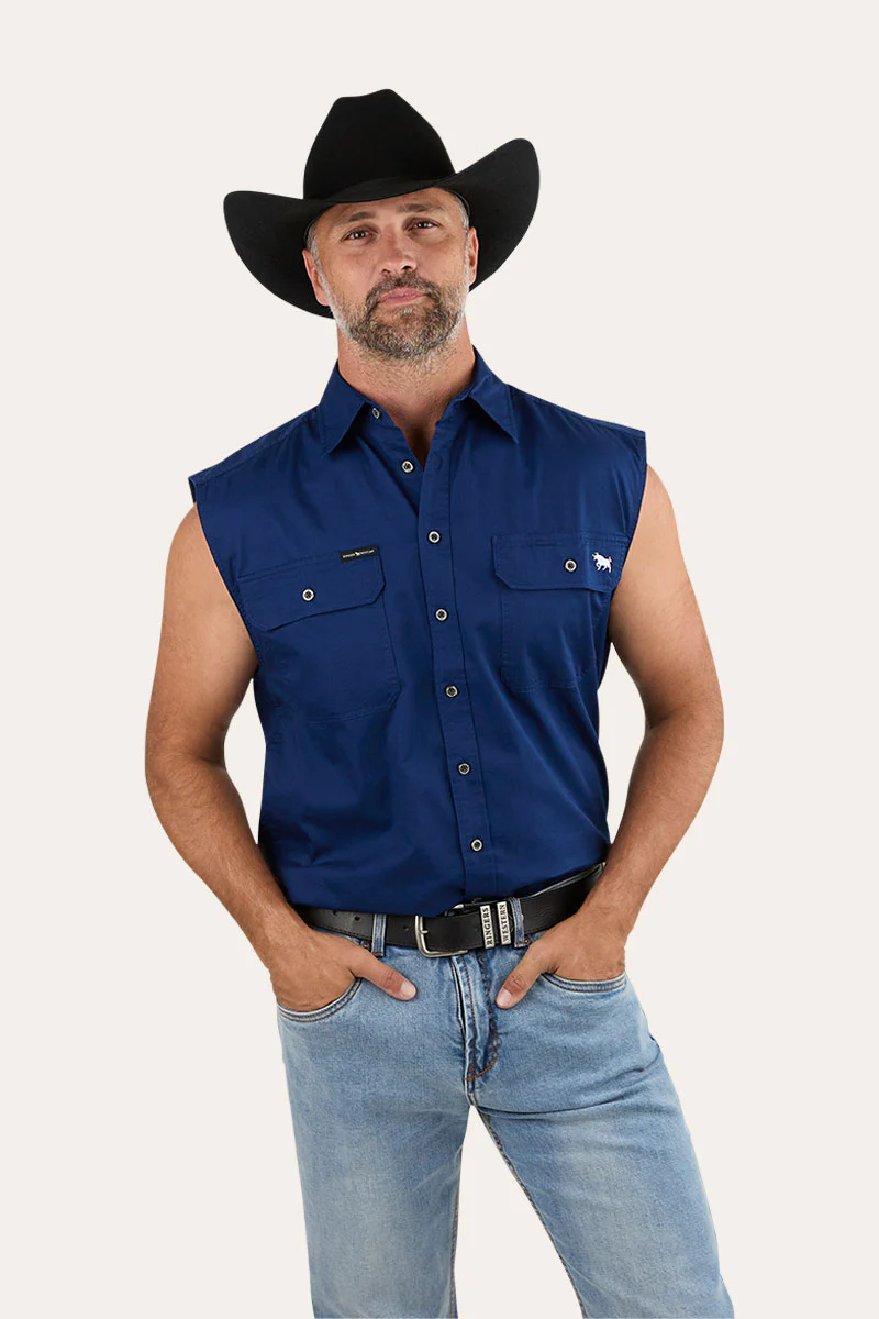 Rob Roy Mens Sleeveless Full Button Work Shirt - Image 27