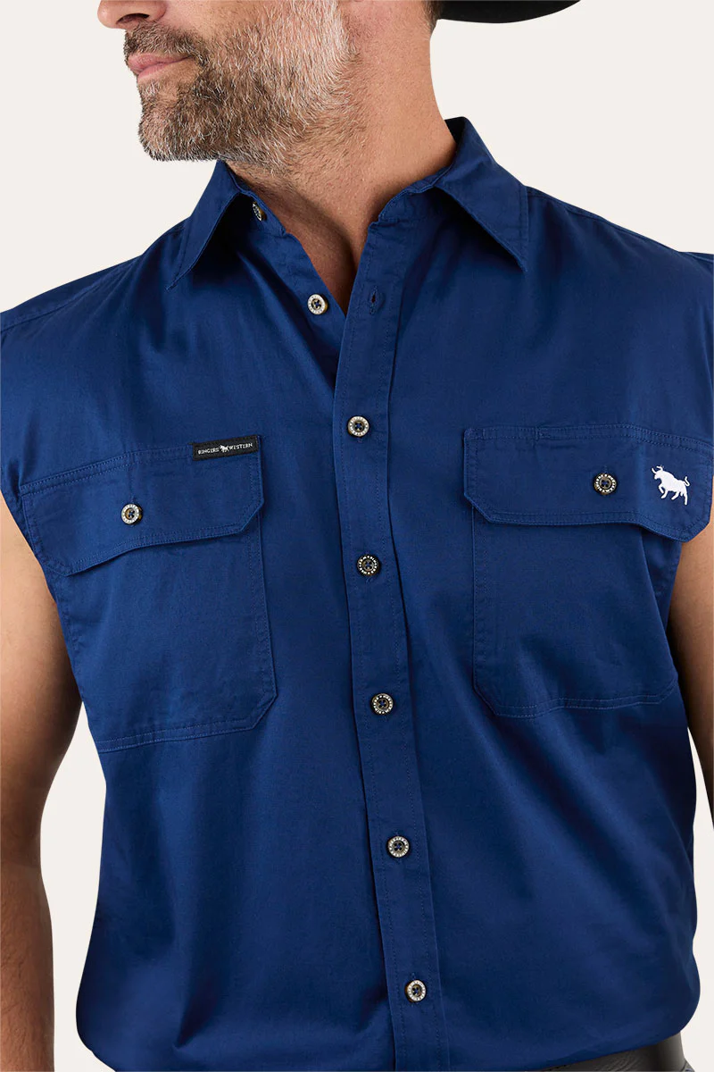 Rob Roy Mens Sleeveless Full Button Work Shirt - Image 28