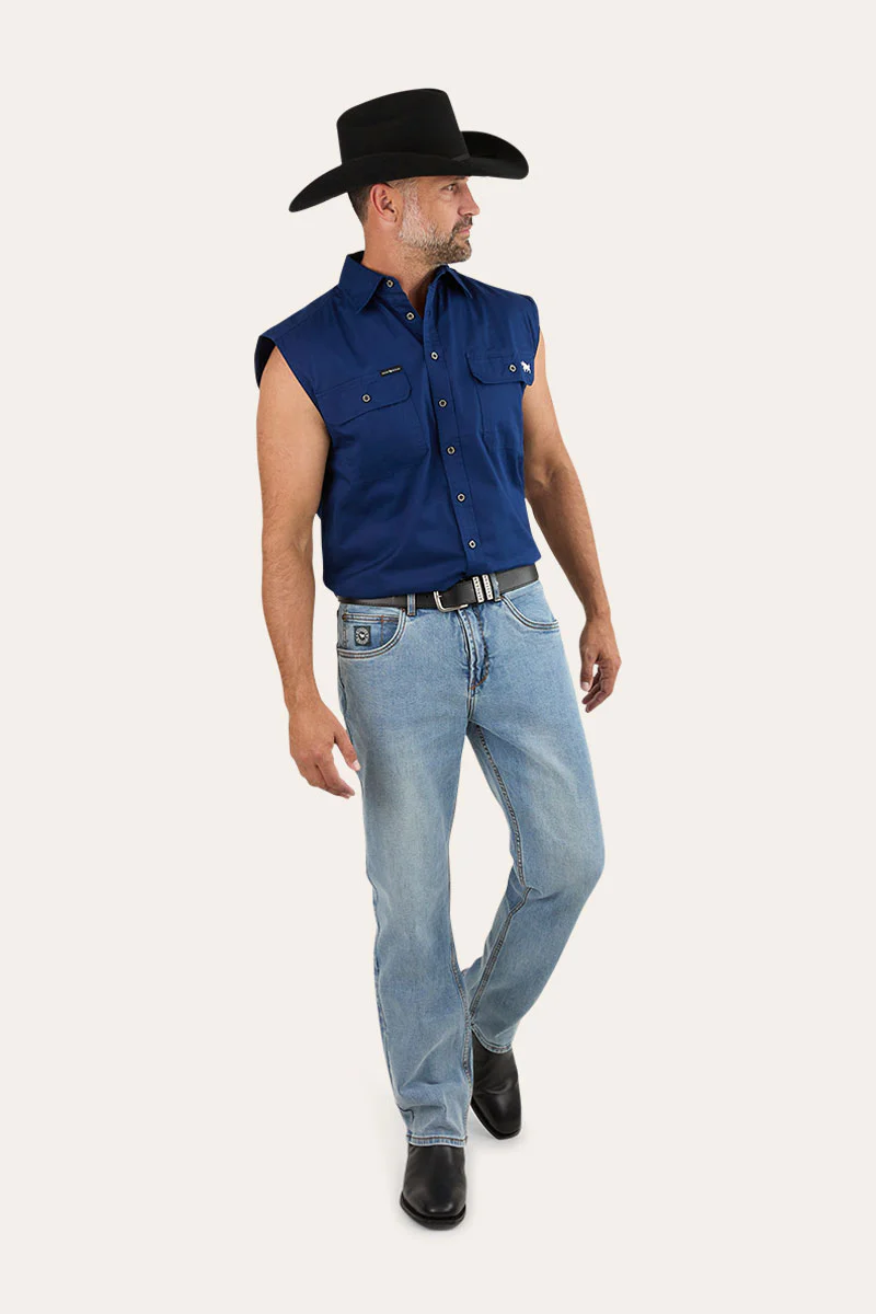 Rob Roy Mens Sleeveless Full Button Work Shirt - Image 31
