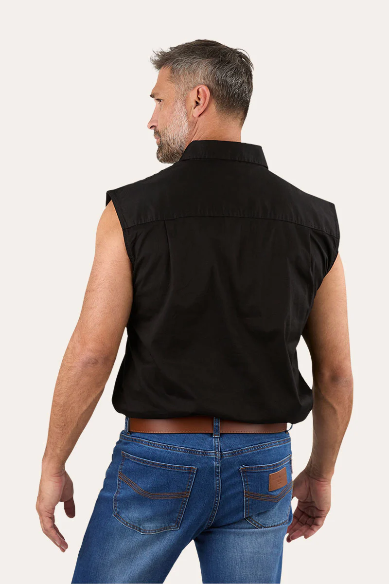Rob Roy Mens Sleeveless Full Button Work Shirt - Image 9