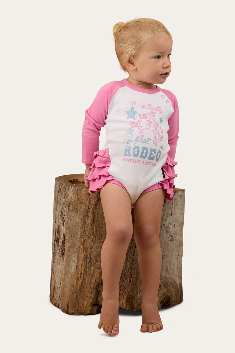 Rodeo Gal Babies LS Frill Romper - Image 5