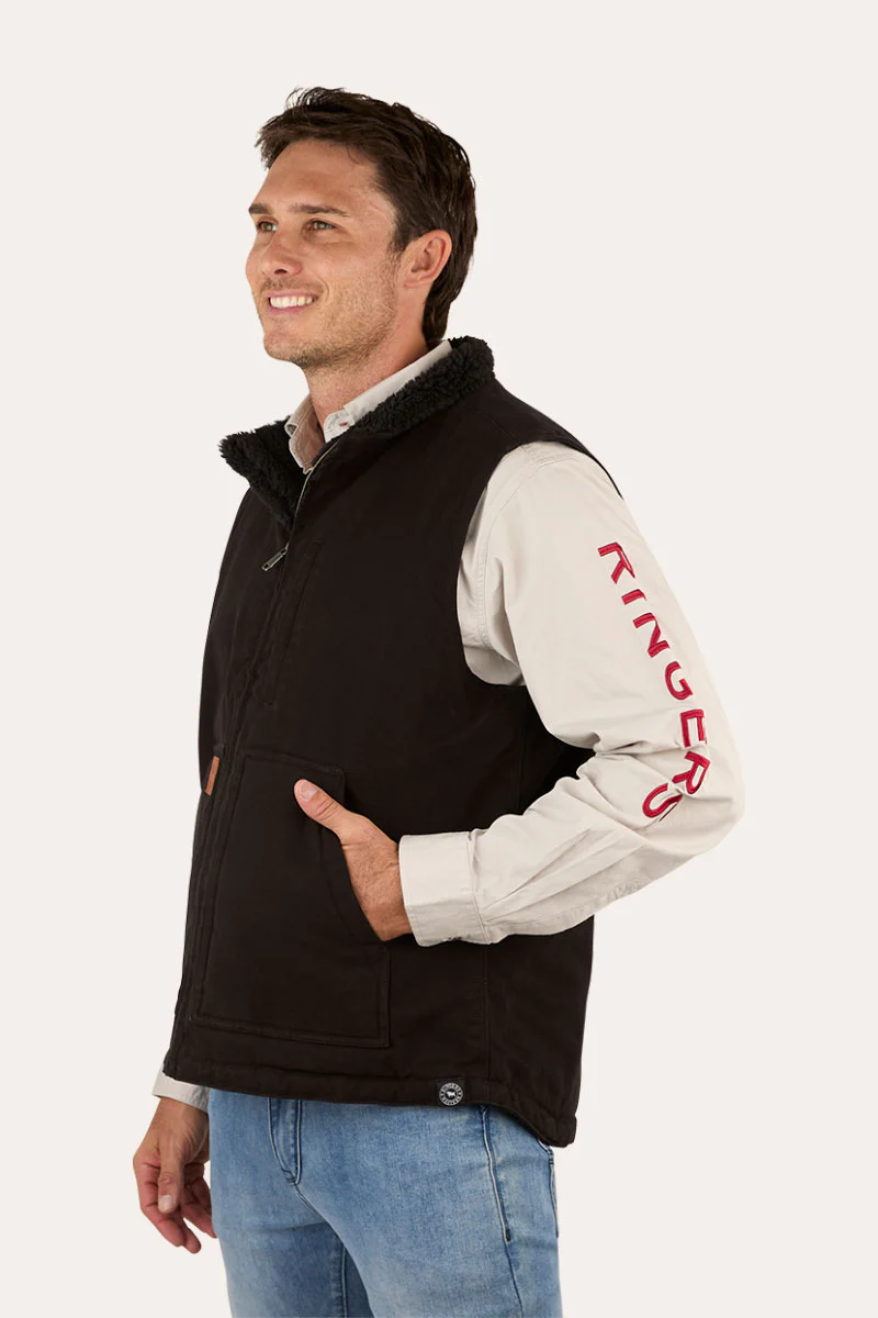 Round Yard Mens Canvas Vest - Image 3