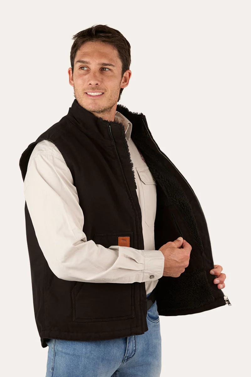 Round Yard Mens Canvas Vest - Image 4