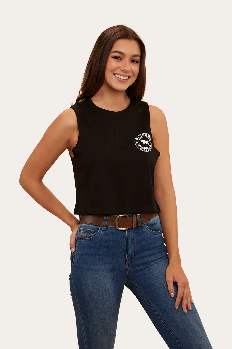 Signature Bull Womens Crop Muscle Tank - Image 5