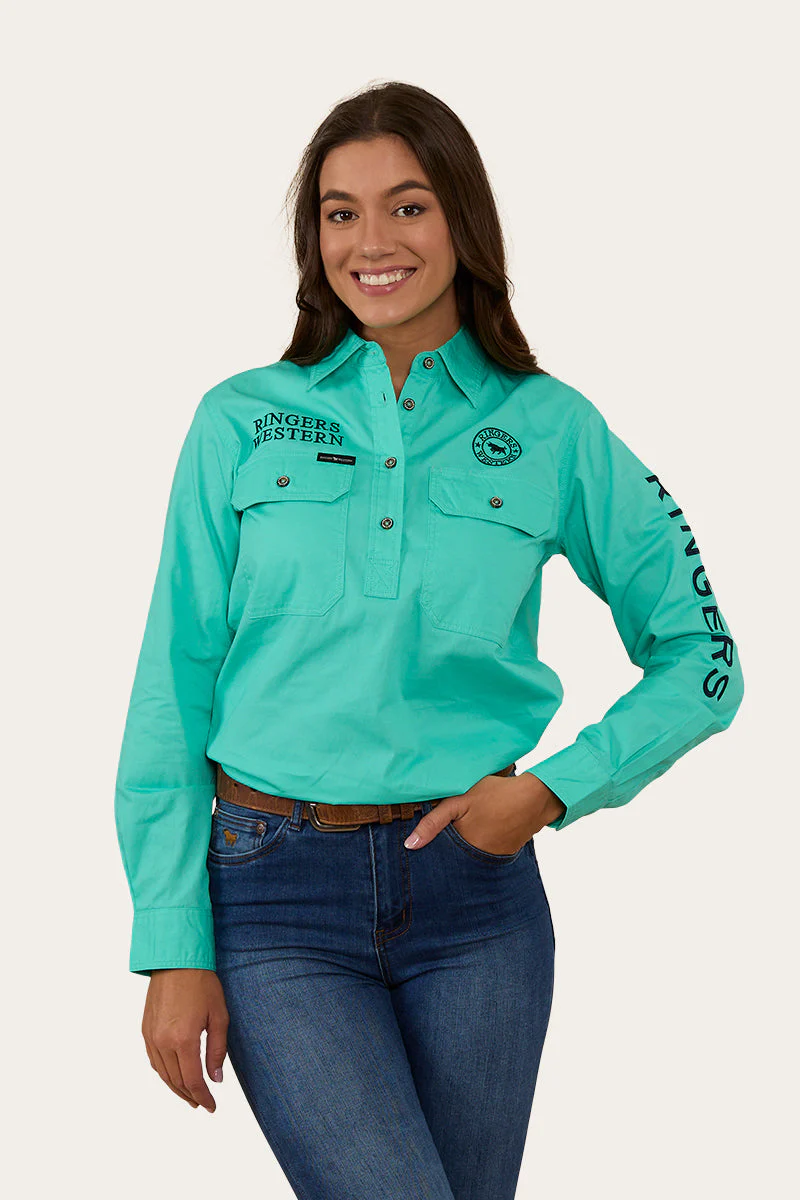 Signature Jillaroo Womens Half Button Work Shirt - Image 8
