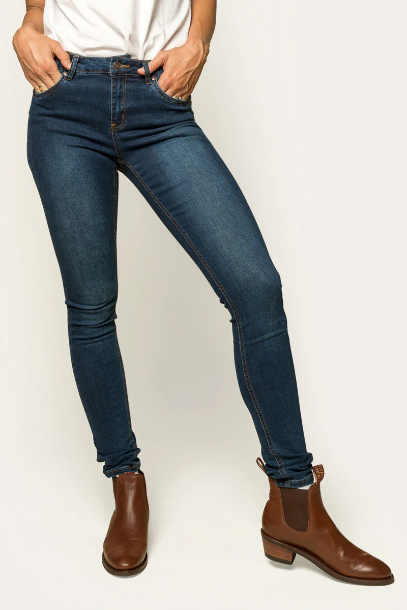 Sophie Womens Mid Rise Skinny Leg Jeans - Image 4