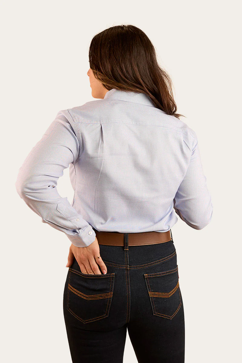 Territory Womens Micro Check Dress Shirt - Image 3