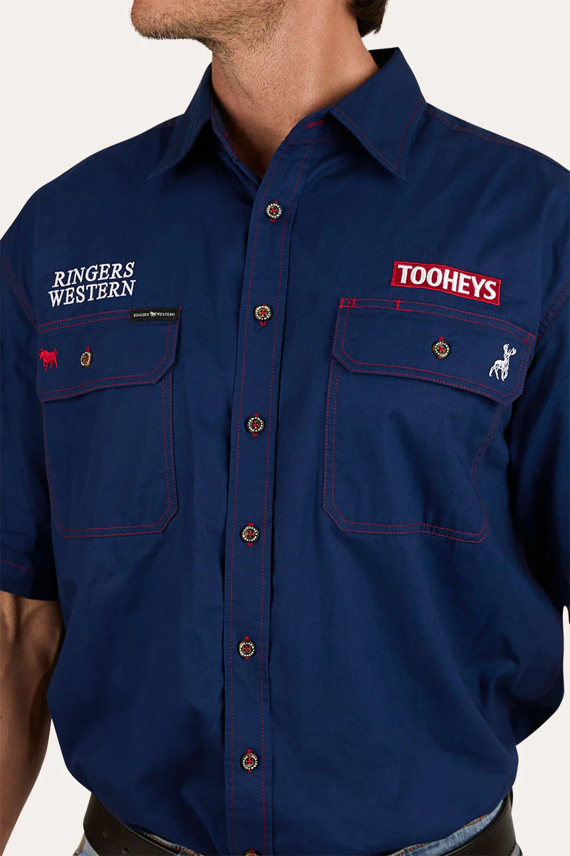 Tooheys X Ringers Mens Short Sleeve Full Button Work Shirt - Image 3