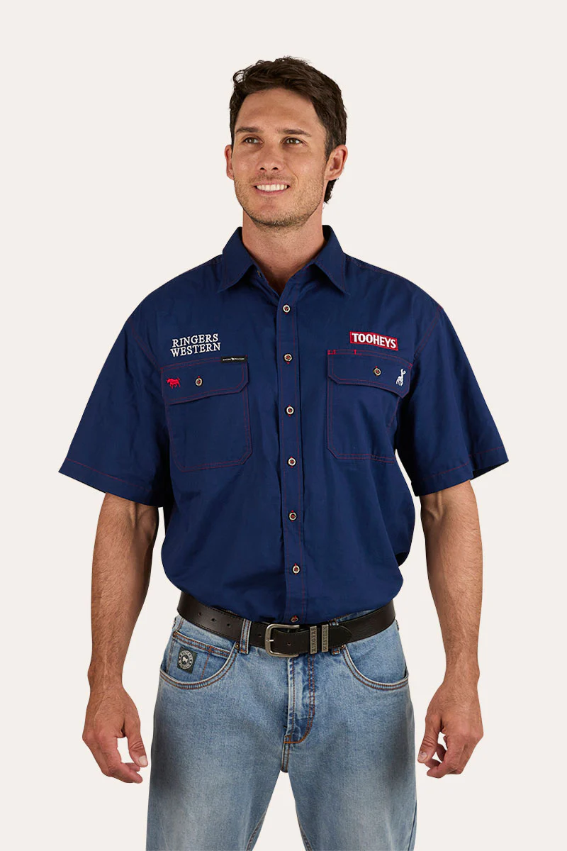 Tooheys X Ringers Mens Short Sleeve Full Button Work Shirt - Image 4