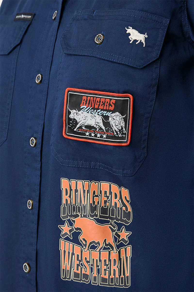 Trail Blazer Womens Full Button Work Shirt - Image 5