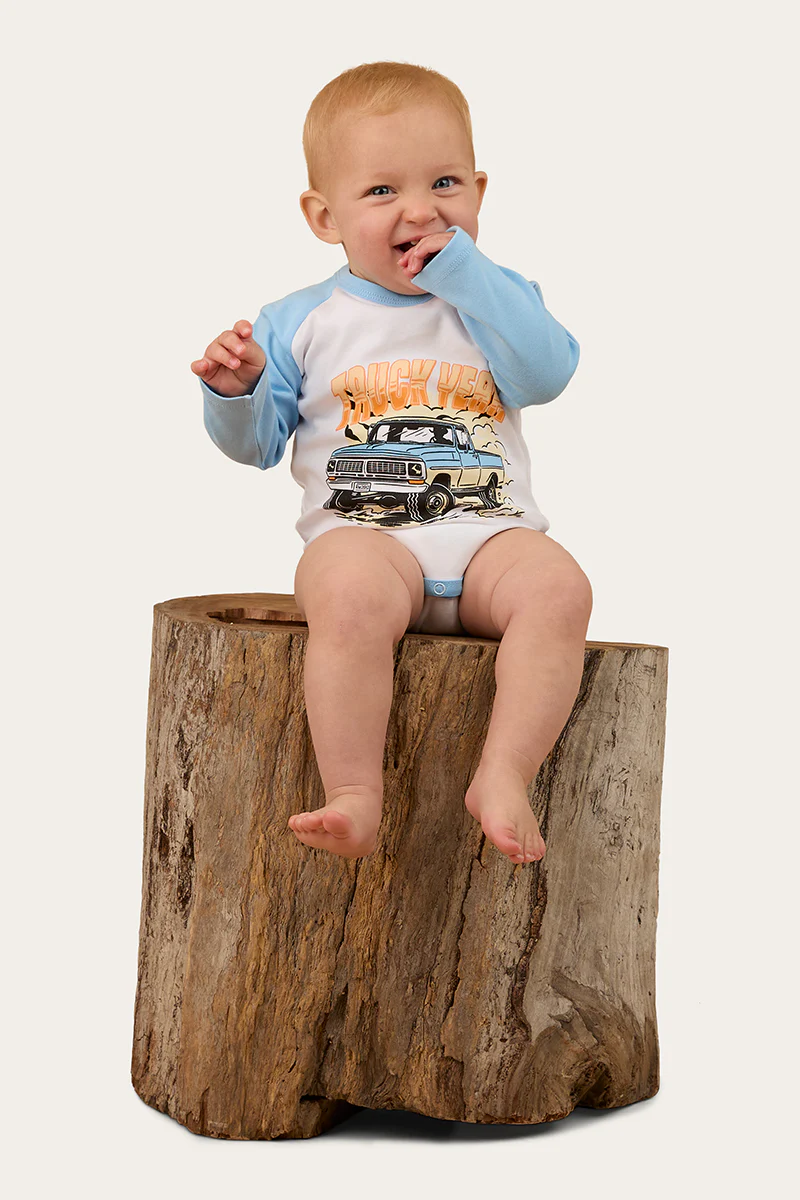 Trucker Kid Babies LS Romper - Image 3